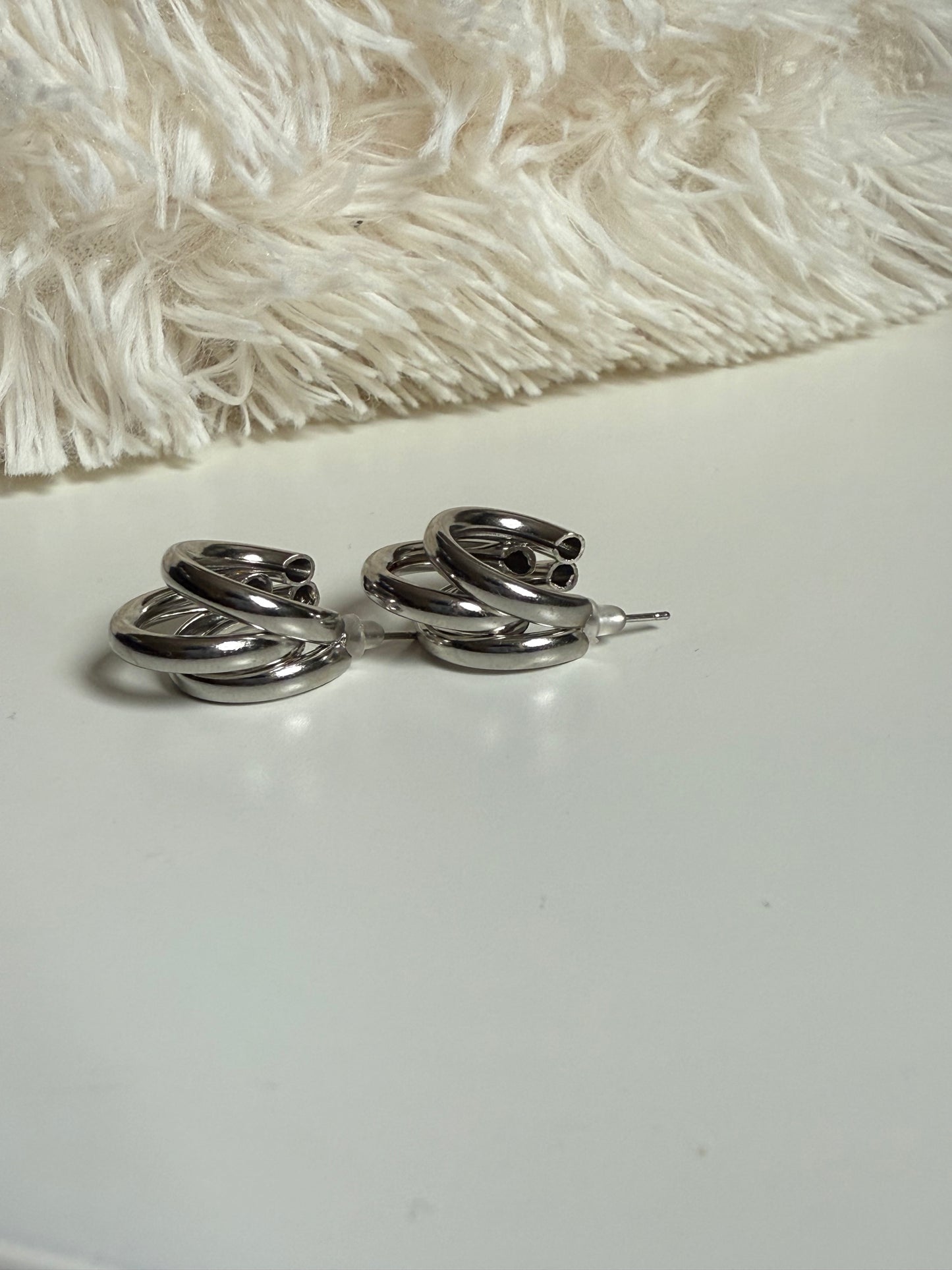 Silver earring (Silver Zagging)