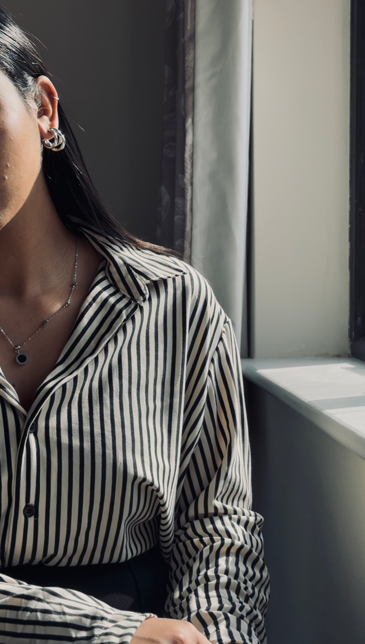 Silver earring (Silver Zagging)